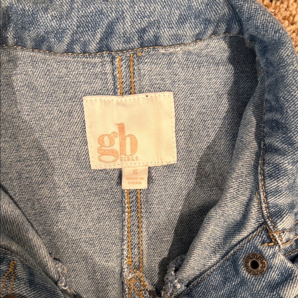 GB Girls Blue Denim Jean Jacket - Picture 2 of 4